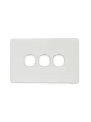 Beacon Lighting Lucci Power Ion 3 Gang Plate Only in White