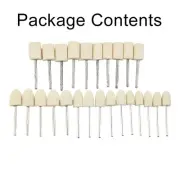 25 Pieces Felt Polishing Buffing Pads Cylinder & Cone Buffer For Rotary Tool Kit