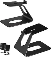 Desktop Speaker Stands for 3-4" Metal Medium Size Speaker,PC Speakers,Gaming Speakers Weight Capacity up to 12 lbs,Black(Pair)