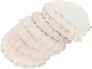 10pcs Natural Baking Seashells Decorative Shell Plates for Home Decor Jewelry Display and Food Serving Multi-use Scallop Shell Tray for Crafts DIY Projects