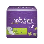 Stayfree Dry Max All Night Sanitary Pads (Extra Large Wings) (pack of 7)