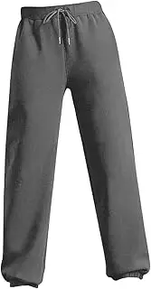 [yuksok] Plush Lined Sweatpants, Jogger Pants with Pockets Harem Trousers for Running Winter