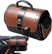 Waterproof Motorcycle Bag - Leather Tail Bag | Tool Organizer Waterproof Motorcycle Accessories for Outdoor Dirtbike Riding Daily Use Women Commuting Travel Camping Men Adventure