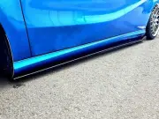 Black Gloss Side skirts addons / diffusers / diffusers For Audi RS3 8PA 11-12 v3