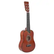 25Inch Mini Small Guitar Basswood 6 Strings Acoustic Guitar with Pick Strings for Beginner Children Kids Gift Brown