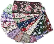 CraftsFabrics Charm Pack Precut 5-inch Cotton Fabric-Printed Fabric Squares for Quilting, DIY Patchwork and Sewing Craft (Liberty Flower)