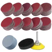 200pcs Sanding Discs Pad Kit, 50mm Hook And Loop Sandpaper With Foam Buffing Pad, Grits Sanding Dis