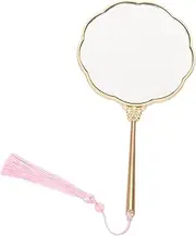 OSOLADY Portable Hand Mirror Stylish Chinese Style Makeup Mirror for Women Girls Compact Lightweight Retro Handheld Vanity Mirr
