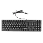USB Wired Large Print Keyboard for Elderly 104 Keys Large Character Keyboard