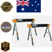 2 PACK TOUGHBUILT™ Heavy Duty Steel 1000kg Folding Sawhorse Saw Horse Work Table