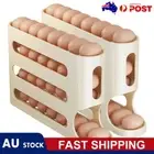 4 Tiers Kitchen Rolling Eggs Container Large Capacity for Refrigerator Storage