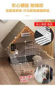 Rabbit Cage Villa Home Indoor Rabbit Nest Automatic Fecal Cleaning Extra Large