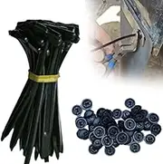 20Pcs Nylon Universal Cable Tie Buckle, Heavy Duty Self-Locking Nylon Zip Ties Holder, Black Zipties Small Cinch Straps, Multipurpose Plastic Cable Ties Tool for Car Daily Repair (20Pcs)