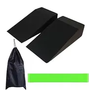 Workout Wedge Blocks, Non-Slip Training Ramp, Yoga Aid Tool, Lightweight Foam Slant Board, Enhanced Stability, Promotes Proper Alignment, Black, Ideal for Gym & Weightlifting