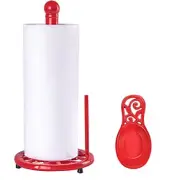 Decorative Paper Towel Holder Stand and Vintage Cast Iron Spoon Rest for Stove T