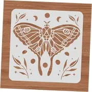 12x12" Moth Plastic Stencils Moon Star Grass Drawing Templates for Wood Wall