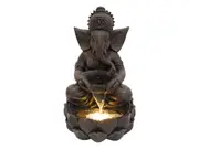 54cm Sitting Ganesh Fountain with LED Light Ð Tranquil Hindu Water Feature Dcor