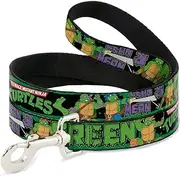 Buckle-Down"Classic TMNT Logo/Group Pose5/LEAN Mean & Green" Pet Leash, 6'-1.5"