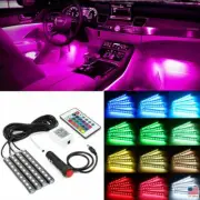 Car LED Strip Light Remote Control Interior Light Waterproof Multicolor Lighting