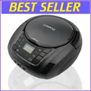 Portable Bluetooth Boombox with CD Player & FM Radio - Perfect for Outdoors