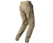 BigBEE Unisex Work Cargo Pants Stretch Cotton Straight Fit Elastic Ankle Cuff - KHAKI