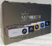 LED PROJECTOR ( Solid White ) Large Screen HD USB 2.0 Mirroring Loud Speaker