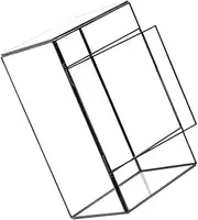 TOBBOMEY Geometric Glass Terrarium Container DIY Moss Landscape Holder for Desktop Decor Clear Miniature Planter for Home Office Garden Create Your Own Micro Landscape