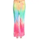 NWT ~ Tie Dye Vintage Look Groovy 70s Polyester Bell Bottom Flare Leg Pants ~ S