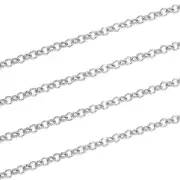 32Ft Silver Tone Rollo Chain 2mm (1/8") - FD106