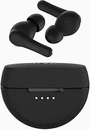 [Belkin] SoundForm Rhythm True Wireless Earbuds with Built-in Microphone, USB-C Fast Charging, 28H Battery Life, IPX5 Water Resistance - Bluetooth Earbuds for iPhone, iPad, Galaxy, Pixel, & More - Black