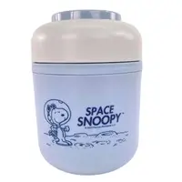 在飛比找樂天市場購物網優惠-小禮堂 Snoopy 不鏽鋼湯杯附湯匙 550ml (藍太空