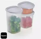 TUPPERWARE ONE TOUCH FRESH SQUARE SET Of 3