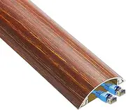Metal Cable Concealer Wood Floor, 1 M / 39 in Ethernet Cables Conduit Pc Cords Hider Self Adhesive Wires Management Kit Molding Channel Raceway Strips with Cover/Caps (Color : Wood Color, Size :