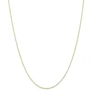 14k Yellow Gold .8mm Round D/C Wheat Chain Necklace or Bracelet PEN274