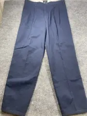 Dockers Pants Mens 34x34 Blue Signature Khaki Classic Stretch Fit Pleated Lux