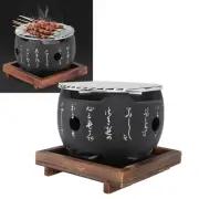 (S)Japanese Style Grill Mini Portable Japanese BBQ Grill Round Food Charcoal