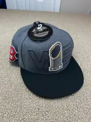 Boston Red Sox 2018 World Series New Era Hat Cap 9Fifty Snapback Gray Patch