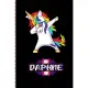 Daphne - Dabbing Unicorn personalized named Notebook: Personalized Dabbing Unicorn notebook For Girls Who Love Unicorns - Cute Unicorn, Cute Rainbow U