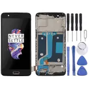 Wwxx OEM LCD Screen for OnePlus 5 A5000 Digitizer Full Assembly with Frame (Black) xh