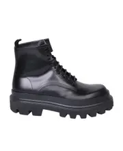 Dolce Gabbana Lace-Up Chunky Boots 39 Black