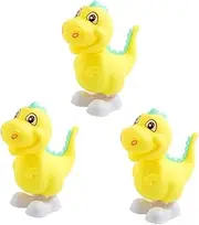 Kisangel 3Pcs Decorative Dinosaur Wind Up Cartoon Animal Playthings for Early Learning Clockwork Compact Lightweight for Fun Playtime and Room Decoration Random Color