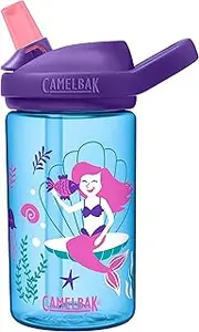 CamelBak Eddy+ 14 oz Kids Water Bottle with Tritan Renew – Straw Top, Leak-Proof When Closed, Magical Mermaids