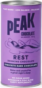 Peak Rest Hot Chocolate, Drinking Dark Chocolate, Sugar Free, 300G, 20 Serves, K