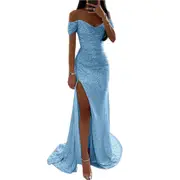 Adeline Sparkling Slit Dress