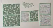 #2550 APRIL PREMADE SCRAPBOOK MAT & TITLE SET JUNK JOURNAL EPHEMERA - TONYA