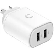 Cygnett PowerPlus 12W Dual USB-A Wall Charger