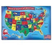 FLOOR PUZZLE USA MAP 51 PCS MELISSA & DOUG NEW 2 x 3 FEET