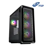 【FSP 全漢】全漢 CUT593P ATX 電腦機殼(雙面玻璃/黑色)