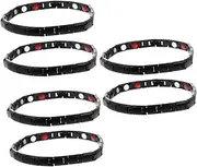 TOVINANNA 3sets Retro Style Women's Titanium Steel Bracelet Copper Magnetic Bangle Decorative Energy Lightweight for Everyday Wear 2pcs*3