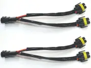 Splitter Wire P S H11 Two Harness Head Light High Beam Lamp Female Socket Fit